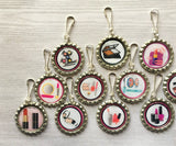 Zipper Pulls,Zipper Pull Charms,Thank You,Lipsense,Younique,Avon,Mary Kay,Makeup,Lipstick,Bottle Cap Zipper Pull Charms,Gift,Set of 12