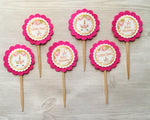 Cupcake Toppers,Baby Shower,Newborn,Newborn Party,Set of 6,Baby Shower Cupcake Toppers,Special Occasion,Party Favor,Handmade,Double Sided