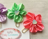 Planner Clip,Bookmark,Floral,Page Marker,Bookmark Clip,Organizer Clip,Gift,Party Favor,Floral Bookmark,Handmade,Stationary Clip,Set of 4