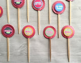 Cupcake Toppers,Mothers Day,Set of 12,Best Mom,Mothers Day Party,Mothers Day Cupcake Toppers,Party Favor,Handmade,Gift,Double Sided