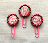 Planner Clip,Mom,Mommy,Mothers Day,Best Mom,Bookmark,Page Marker,Bookmark Clip,Large Paper Clip,Gift,Party Favor,Handmade,Set of 3