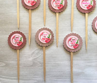 Cupcake Toppers,Mothers Day,Set of 10,Best Mom,Mothers Day Party,Mothers Day Cupcake Toppers,Party Favor,Handmade,Gift,Double Sided