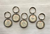 Keychain,Key Ring,Mother,Mom,Mother Keychains,Bottle Cap Keychain,Bottle Cap Key Ring,Floral Themed,Mothers Day,Gift,Party Favor,Handmade