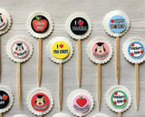 Cupcake Toppers,Teacher,Teacher Appreciation,Set of 15,Teacher Party Cupcake Toppers,Teacher Party,Party Favor,Handmade,Double Sided