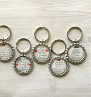 Keychain,Key Ring,Father,Dad,Father Keychains,Bottle Cap Keychain,Bottle Cap Key Ring,Fathers Day,Gift,Party Favor,Handmade