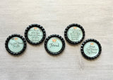 Magnets,Bottle Cap Magnets,Friend,Friend Themed,Refrigerator Magnets,Fridge Magnet,Office Magnets,Gift,Party Favor,Handmade,Set of 5