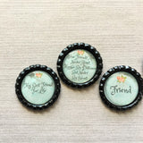 Magnets,Bottle Cap Magnets,Friend,Friend Themed,Refrigerator Magnets,Fridge Magnet,Office Magnets,Gift,Party Favor,Handmade,Set of 5