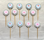 Cupcake Toppers,Gender Reveal,Gender Reveal Party,Set of 12,Gender Reveal Party Cupcake Topper,Party Favor,Baby Shower,Handmade,Double Sided