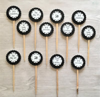 50th Birthday Cupcake Toppers,50th,Cupcake Toppers,50th Birthday Party,Set of 12,Happy 50th,Party Favor,Handmade,Double Sided,Gift