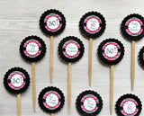 50th Birthday Cupcake Toppers,50th Birthday,Cupcake Toppers,Womans 50th Birthday Party,Set of 12,50th,Party Favor,Handmade,Double Sided,Gift