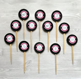 50th Birthday Cupcake Toppers,50th Birthday,Cupcake Toppers,Womans 50th Birthday Party,Set of 12,50th,Party Favor,Handmade,Double Sided,Gift