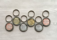 Keychain,Key Ring,Inspirational Quotes,Key Chain,Keyring,Bottle Cap,Accessories,Bottle Cap Keychain,Party Favor,Gift,Handmade