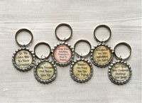 Keychain,Key Ring,Inspirational Quotes,Key Chain,Keyring,Bottle Cap,Accessories,Bottle Cap Keychain,Party Favor,Gift,Handmade