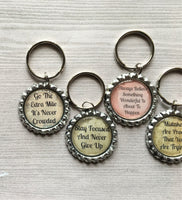 Keychain,Key Ring,Inspirational Quotes,Key Chain,Keyring,Bottle Cap,Accessories,Bottle Cap Keychain,Party Favor,Gift,Handmade