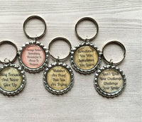 Keychain,Key Ring,Inspirational Quotes,Key Chain,Keyring,Bottle Cap,Accessories,Bottle Cap Keychain,Party Favor,Gift,Handmade