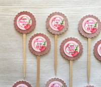 Cupcake Toppers,Mothers Day,Set of 10,Best Mom,Mothers Day Party,Mothers Day Cupcake Toppers,Party Favor,Handmade,Gift,Double Sided