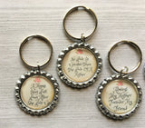 Keychain,Key Ring,Mother,Mom,Mother Keychains,Bottle Cap Keychain,Bottle Cap Key Ring,Floral Themed,Mothers Day,Gift,Party Favor,Handmade