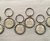 Keychain,Key Ring,Daughter,Daughter Keychains,Bottle Cap Keychain,Bottle Cap Key Ring,Floral Themed,Mothers Day,Gift,Party Favor,Handmade