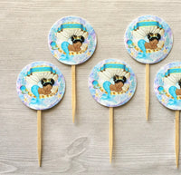 Newborn Cupcake Toppers,Newborn,Cupcake Toppers,Set of 6,Newborn Party,Baby Shower,Princess Party,Party Favor,Handmade,Gift,Double Sided