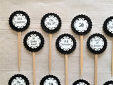 50th Birthday Cupcake Toppers,50th,Cupcake Toppers,50th Birthday Party,Set of 12,Happy 50th,Party Favor,Handmade,Double Sided,Gift