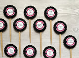 50th Birthday Cupcake Toppers,50th Birthday,Cupcake Toppers,Womans 50th Birthday Party,Set of 12,50th,Party Favor,Handmade,Double Sided,Gift