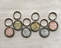 Keychain,Key Ring,Inspirational Quotes,Key Chain,Keyring,Bottle Cap,Accessories,Bottle Cap Keychain,Party Favor,Gift,Handmade