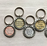 Keychain,Key Ring,Inspirational Quotes,Key Chain,Keyring,Bottle Cap,Accessories,Bottle Cap Keychain,Party Favor,Gift,Handmade