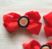 Custom School Hair Bow,School,Hair Bow,4 Inch Bow,Personalized Bow,Custom Bow,Big Bow,Large Bow,Girls Hair Bow,Hair Accessories,Handmade