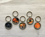 Halloween Keychain,Halloween Key Ring,Halloween,Key Chain,Keyring,Halloween Themed,Bottle Cap Keychain,Accessories,Party Favor,Gift,Handmade