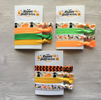 Halloween Hair Ties,Halloween,Hair Ties,Knotted Hair Ties,Halloween Themed,Elastic Hair Ties,No Crease Hair Ties,Elastic Bracelets,Gift