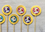 Unicorn Cupcake Toppers,Unicorn,Cupcake Toppers,Birthday,Unicorn Birthday Party,Unicorn Themed,Handmade,Double Sided,Set of 6