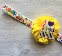 I Love School Headband,I Love School,Headband,Back to School,School,Girls Headband,Photo Shoot,Gift,Hair Accessories,Handmade