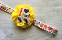 I Love School Headband,I Love School,Headband,Back to School,School,Girls Headband,Photo Shoot,Gift,Hair Accessories,Handmade