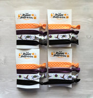 Halloween Hair Ties,Halloween,Hair Ties,Knotted Hair Ties,Halloween Themed,Elastic Hair Ties,No Crease Hair Ties,Elastic Bracelets,Set of 4