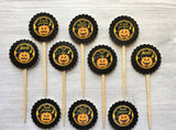 Halloween Cupcake Toppers,Halloween,Cupcake Toppers,Set of 10,Halloween Party,Happy Halloween,Pumpkin,Gift,Party Favor,Double Sided,Handmade