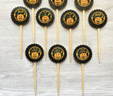 Halloween Cupcake Toppers,Halloween,Cupcake Toppers,Set of 10,Halloween Party,Happy Halloween,Pumpkin,Gift,Party Favor,Double Sided,Handmade