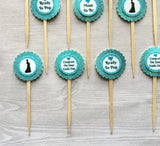 Baby Shower Cupcake Toppers,Newborn Baby Cupcake Toppers,Set of 12,Cupcake Toppers,Baby Shower,Newborn Baby,Gift,Party Favor,Double Sided