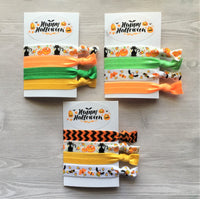 Halloween Hair Ties,Halloween,Hair Ties,Knotted Hair Ties,Halloween Themed,Elastic Hair Ties,No Crease Hair Ties,Elastic Bracelets,Gift