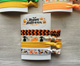 Halloween Hair Ties,Halloween,Hair Ties,Knotted Hair Ties,Halloween Themed,Elastic Hair Ties,No Crease Hair Ties,Elastic Bracelets,Gift