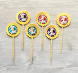 Unicorn Cupcake Toppers,Unicorn,Cupcake Toppers,Birthday,Unicorn Birthday Party,Unicorn Themed,Handmade,Double Sided,Set of 6