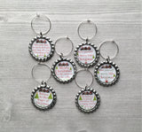 Christmas Wine Charms, Set of 6