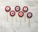 Congenital Heart Disease Cupcake Toppers, Set of 6