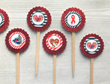 Congenital Heart Disease Cupcake Toppers, Set of 6