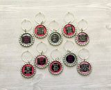 Humorous Quotes Wine Charms, Set of 10