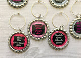 Humorous Quotes Wine Charms, Set of 10