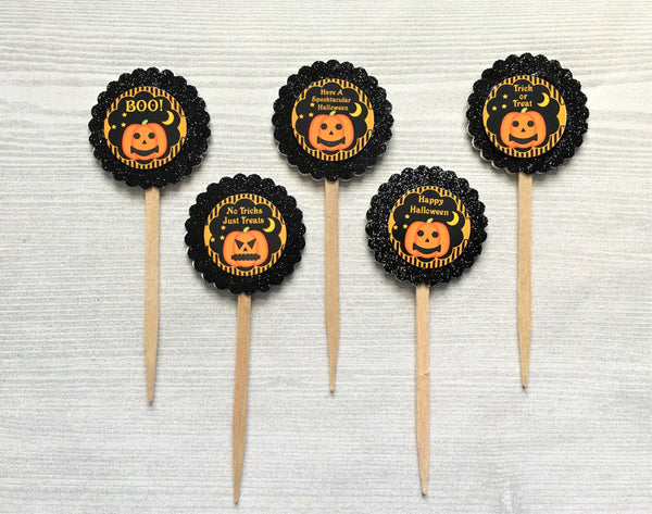 Halloween Cupcake Toppers, Set of 5