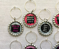 Humorous Quotes Wine Charms, Set of 10