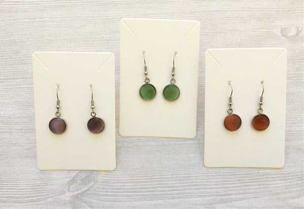 Earrings,Color Cabochon Earrings,Dangle Earrings,Color Dangle Earrings,Opal Stone Beads,Cabochon,Stainless Steel,Gift,Party Favor,Handmade