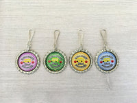 School Bus Driver Zipper Pulls,School Bus Driver,Zipper Pull Charms,School Bus Driver Themed,Bottle Cap Zipper Pull Charms,Gift,Party Favor