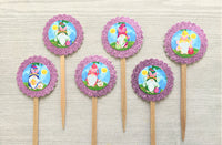 Easter Cupcake Toppers,Cupcake Toppers,Easter Gnome Cupcake Toppers,Easter,Gnome,Easter Party,Handmade,Double Sided,Gift,Party,Set of 6